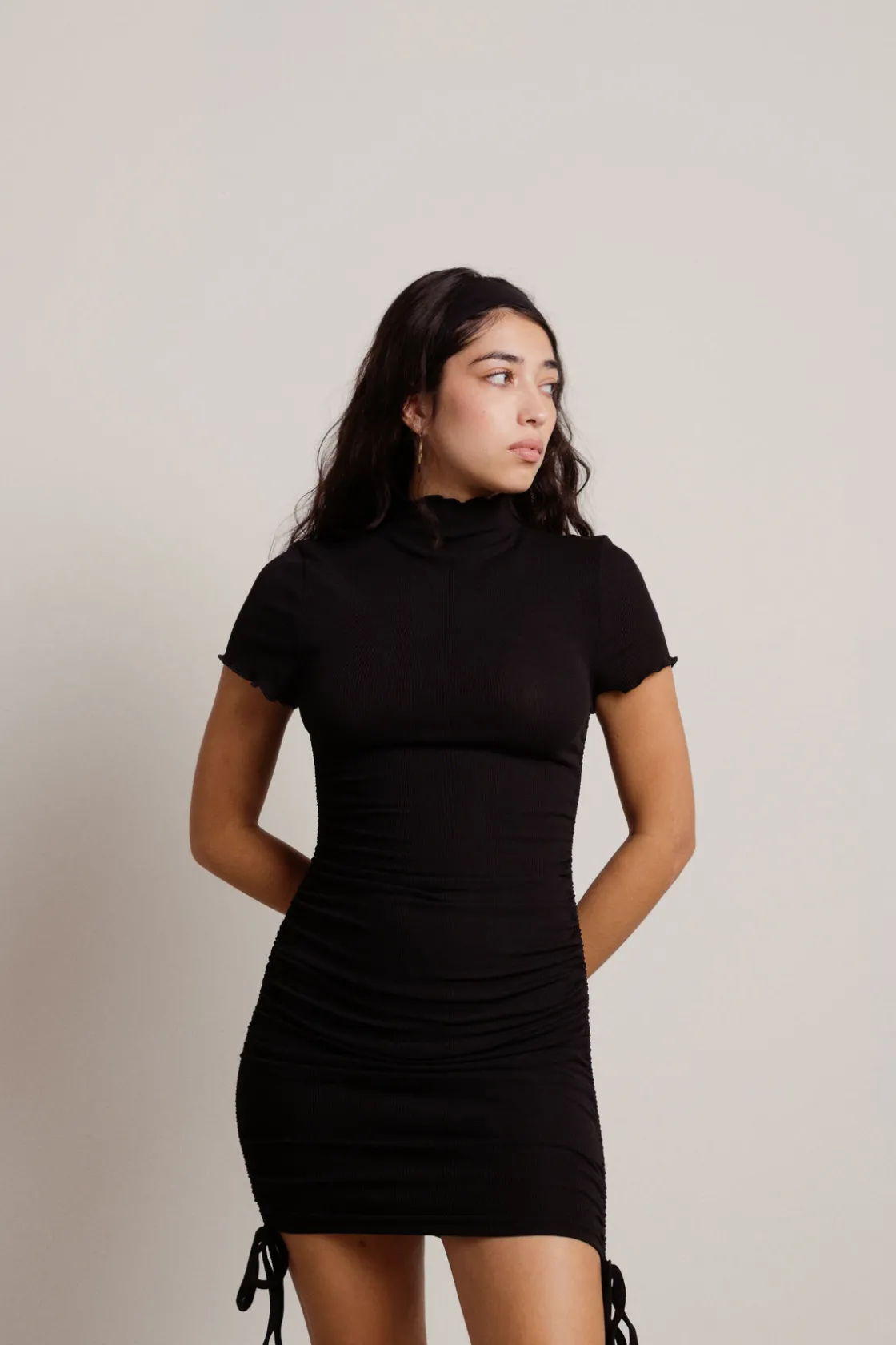 Tobi Jordan Mock Neck Bodycon Mini Dress -