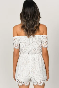 Tobi Julie Off The Shoulder Romper - Blue