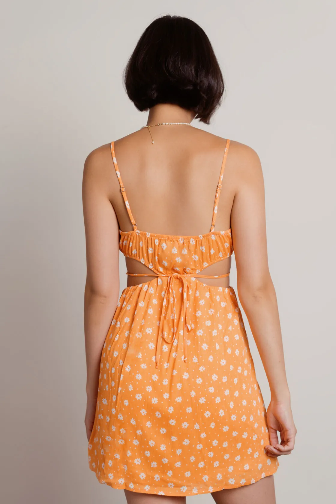 Tobi Juliet Floral Cutout Mini Dress -