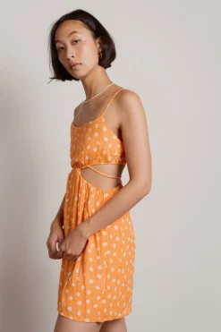 Tobi Juliet Floral Cutout Mini Dress -