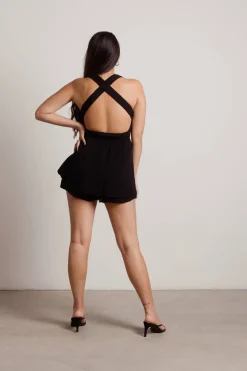 Tobi Jump Around Smocked Ruffle Romper