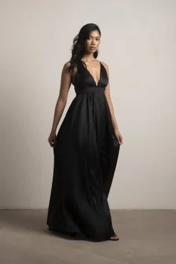 Tobi Just For The Night Satin Maxi Dress