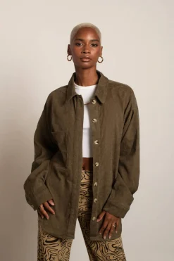 Tobi Just Listen Oversized Shacket - Lavender