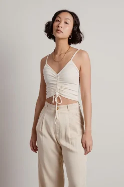 Tobi Just Relaxed Crop Top - Cream