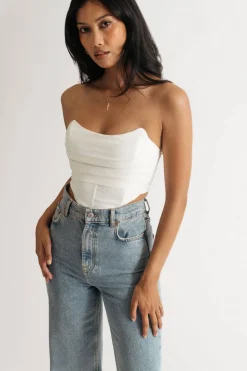 Tobi Just Thinking Of You Bustier Crop Top