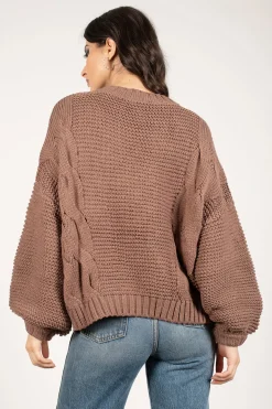 Tobi Kacey Chunky Knit Sweater - Mocha