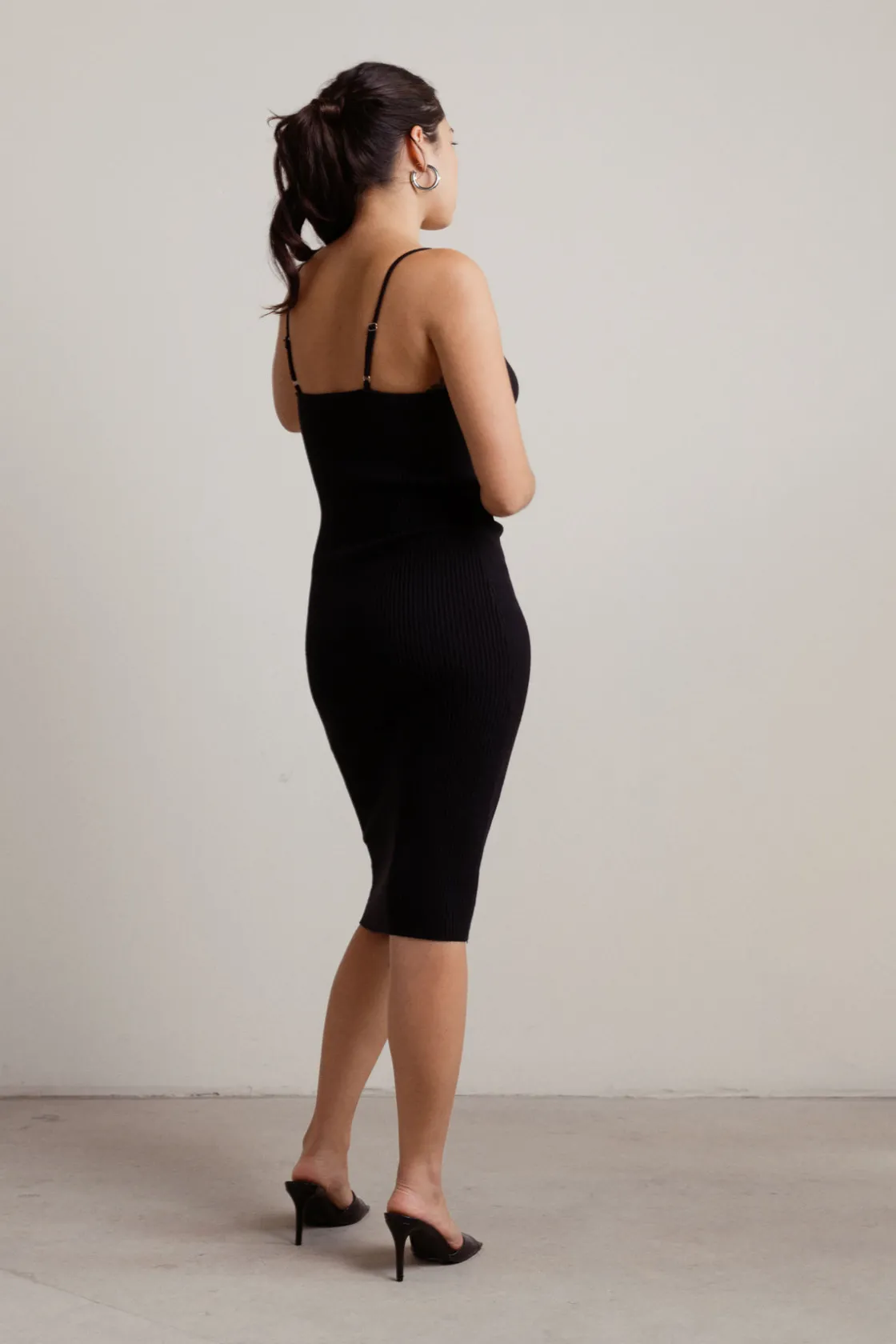 Tobi Kaele Ribbed Bodycon Midi Dress -