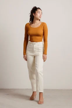 Tobi Kaleah Crop Top - Brown