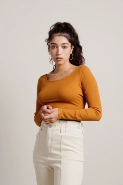 Tobi Kaleah Crop Top - Brown