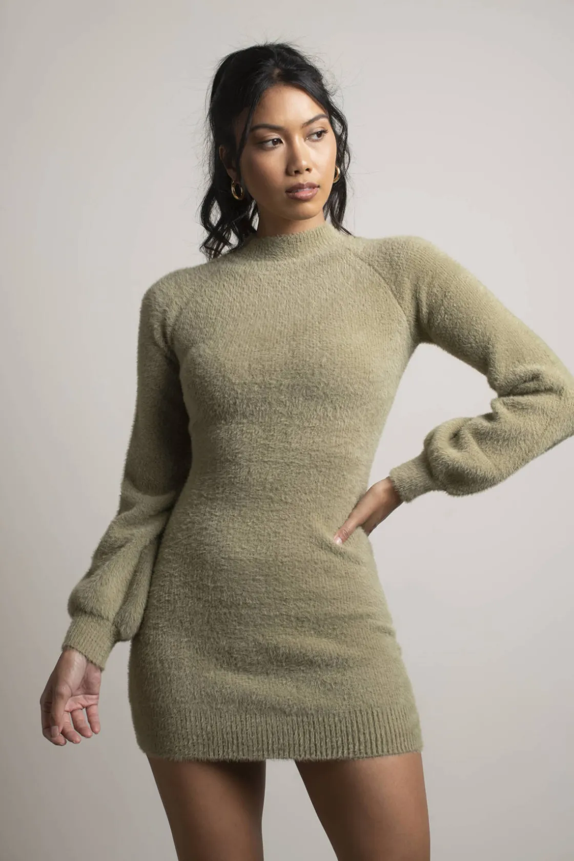 Tobi Kamila Fuzzy Sweater Mini Dress -