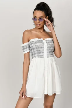 Tobi Kara Off Shoulder Skater Dress