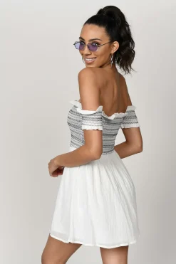 Tobi Kara Off Shoulder Skater Dress