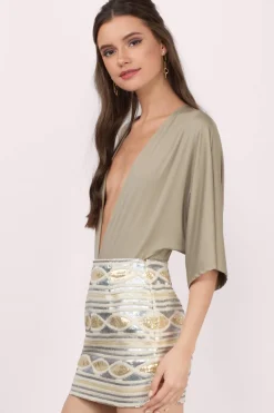 Tobi Kari Sequin Skirt