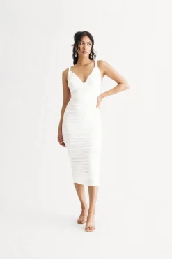 Tobi Karma Black Multiway Ruched Bodycon Midi Dress