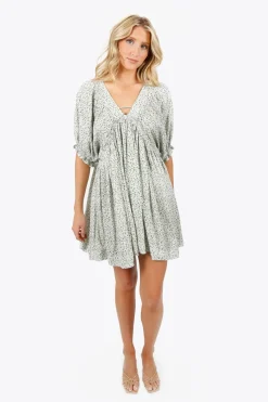 Tobi Kaydence Pattern Babydoll Mini Dress -