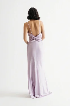 Tobi Kaylin Satin Mermaid Maxi Dress - Lavender