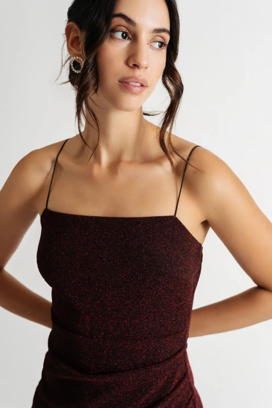 Tobi Keela Metallic Bodycon Mini Dress -
