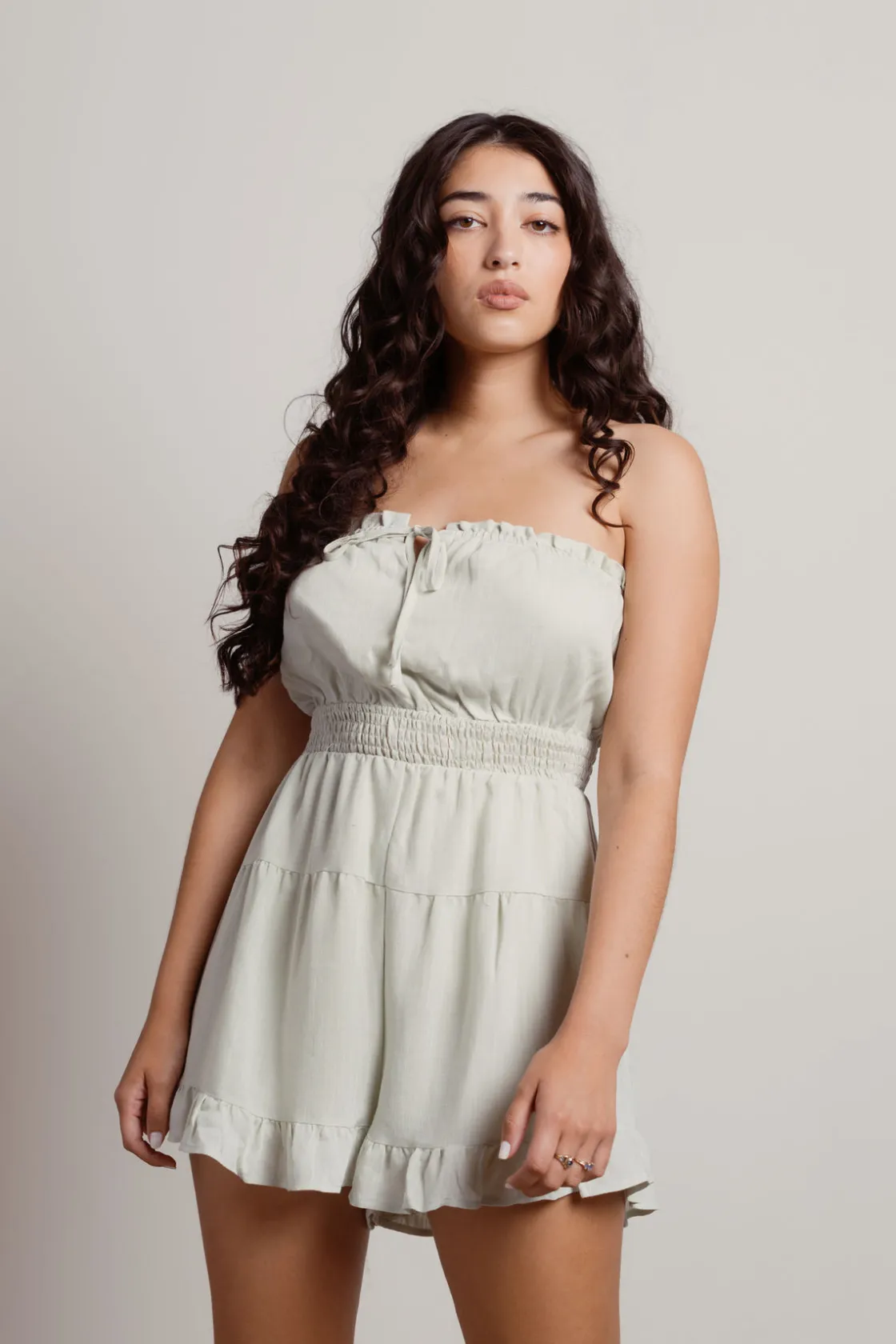 Tobi Keele Ruffle Romper -