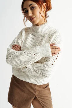 Tobi Keep It Flirty Mock Neck Sweater -