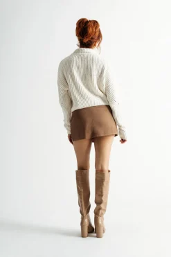 Tobi Keep It Flirty Mock Neck Sweater -