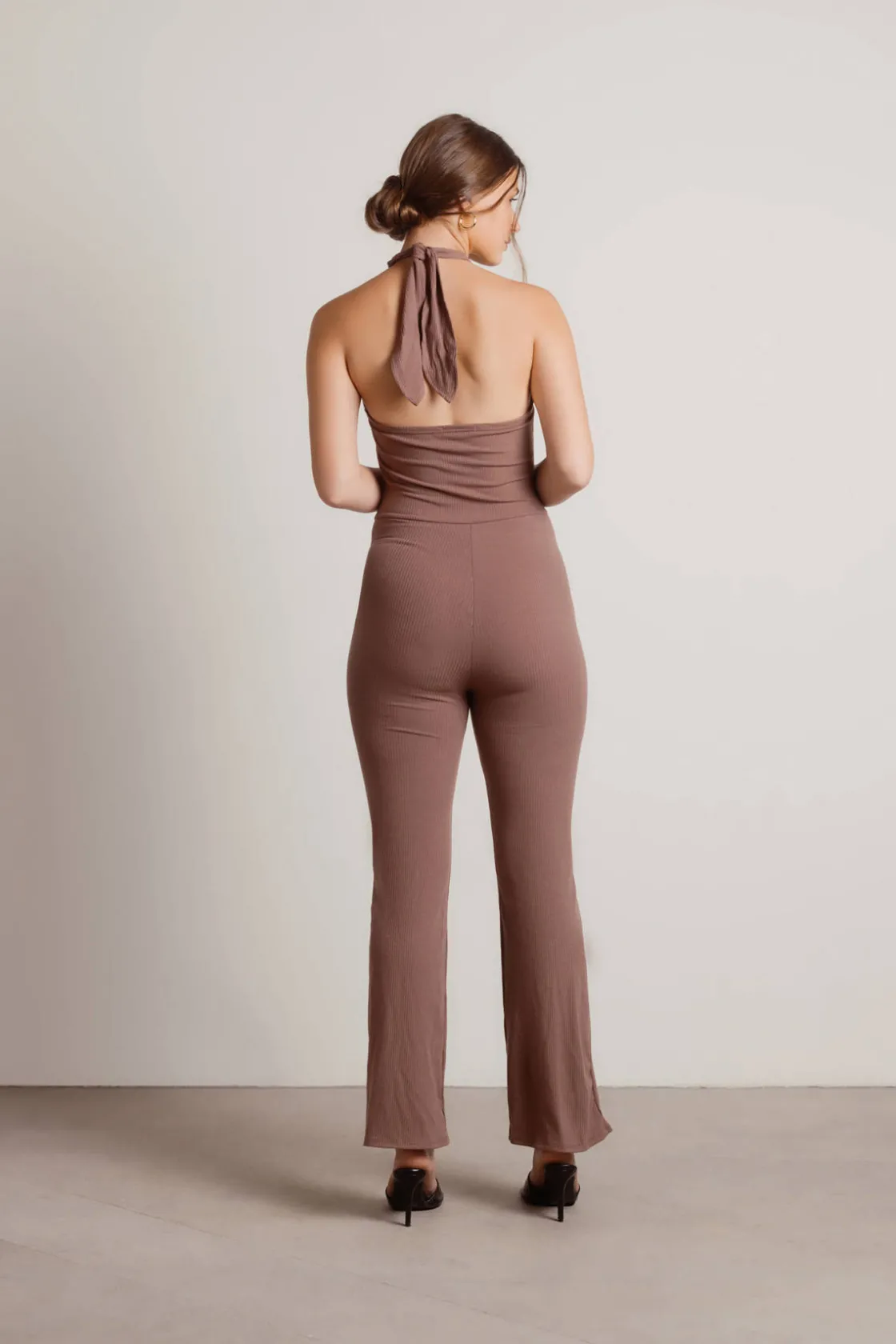 Tobi Keep My Cool Keyhole Jumpsuit - Black