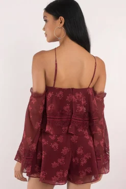 Tobi Keepsake Moonlight Cold Shoulder Romper -
