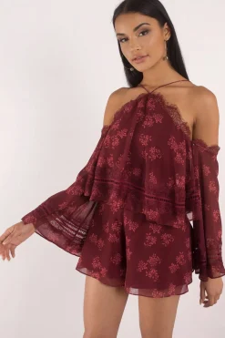 Tobi Keepsake Moonlight Cold Shoulder Romper -
