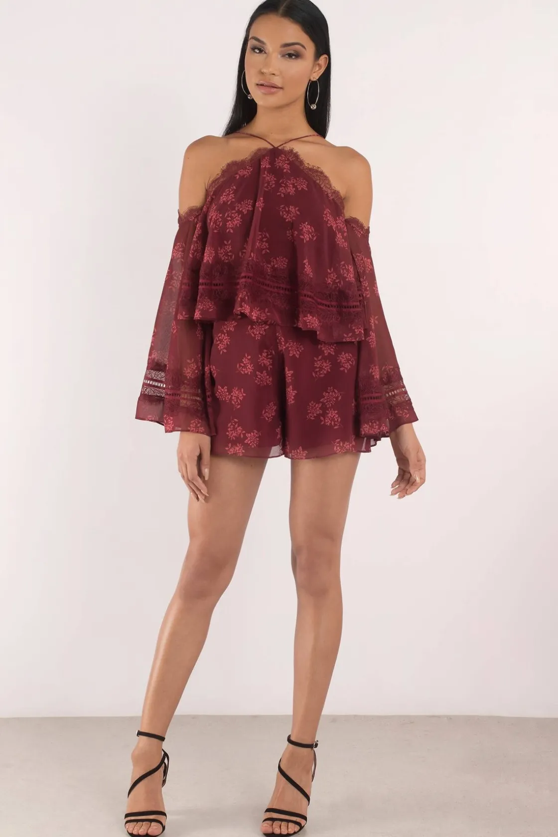 Tobi Keepsake Moonlight Cold Shoulder Romper -
