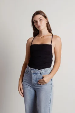 Tobi Kenzo Cross Back Bodysuit - Nude