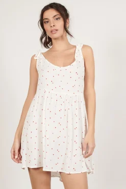 Tobi Key To Your Heart Tie Strap Shift Mini Dress -