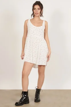 Tobi Key To Your Heart Tie Strap Shift Mini Dress -