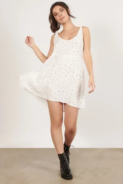 Tobi Key To Your Heart Tie Strap Shift Mini Dress -