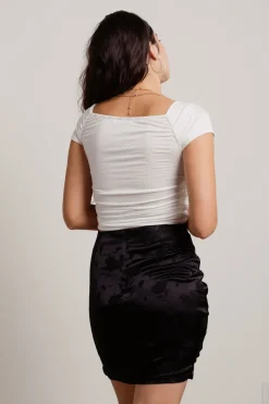 Tobi Kiera Floral Jacquard Mini Skirt -