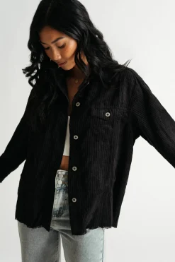 Tobi Kimora Corduroy Button Down Shacket