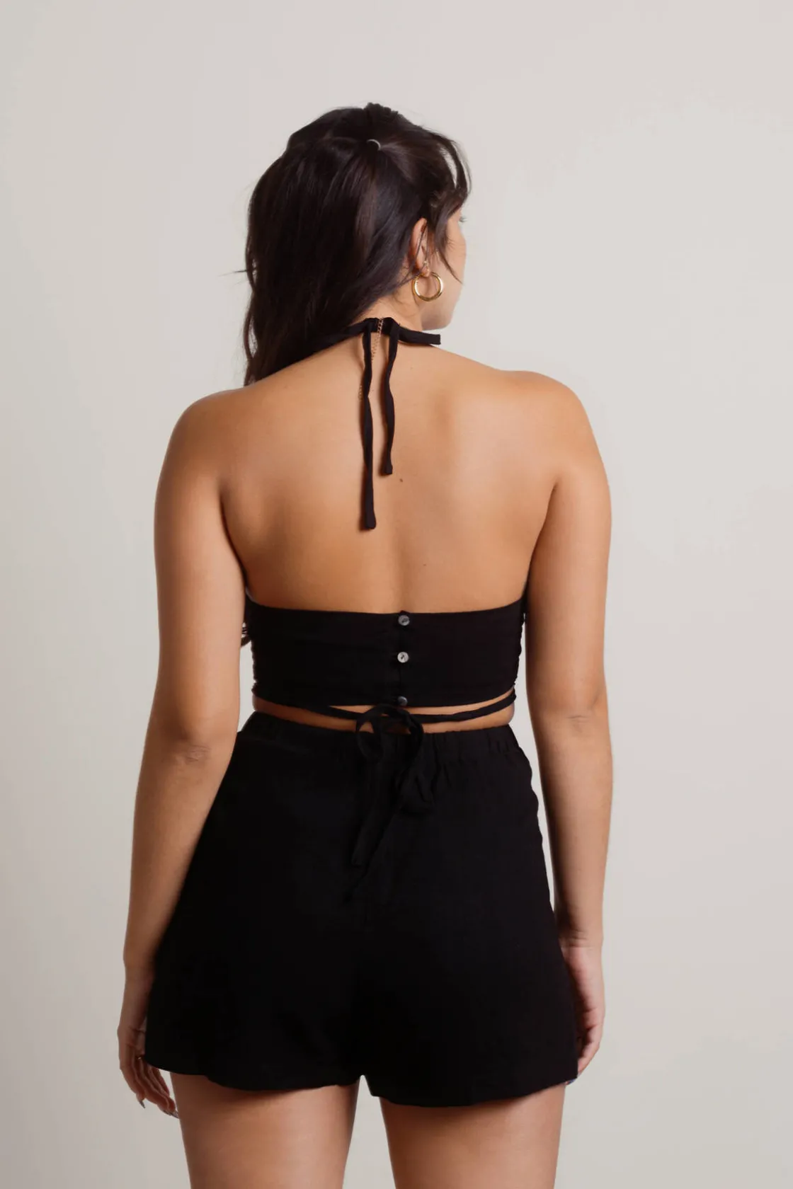 Tobi Kiss Me Cutout Romper - Brown