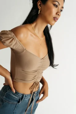 Tobi Know Me Mesh Crop Top -