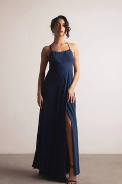 Tobi Know You Love Me High Slit Empire Maxi Dress - Ivory