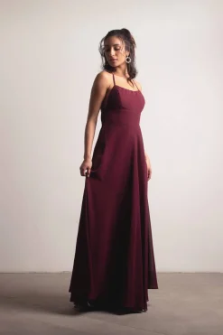 Tobi Know You Love Me High Slit Empire Maxi Dress - Ivory