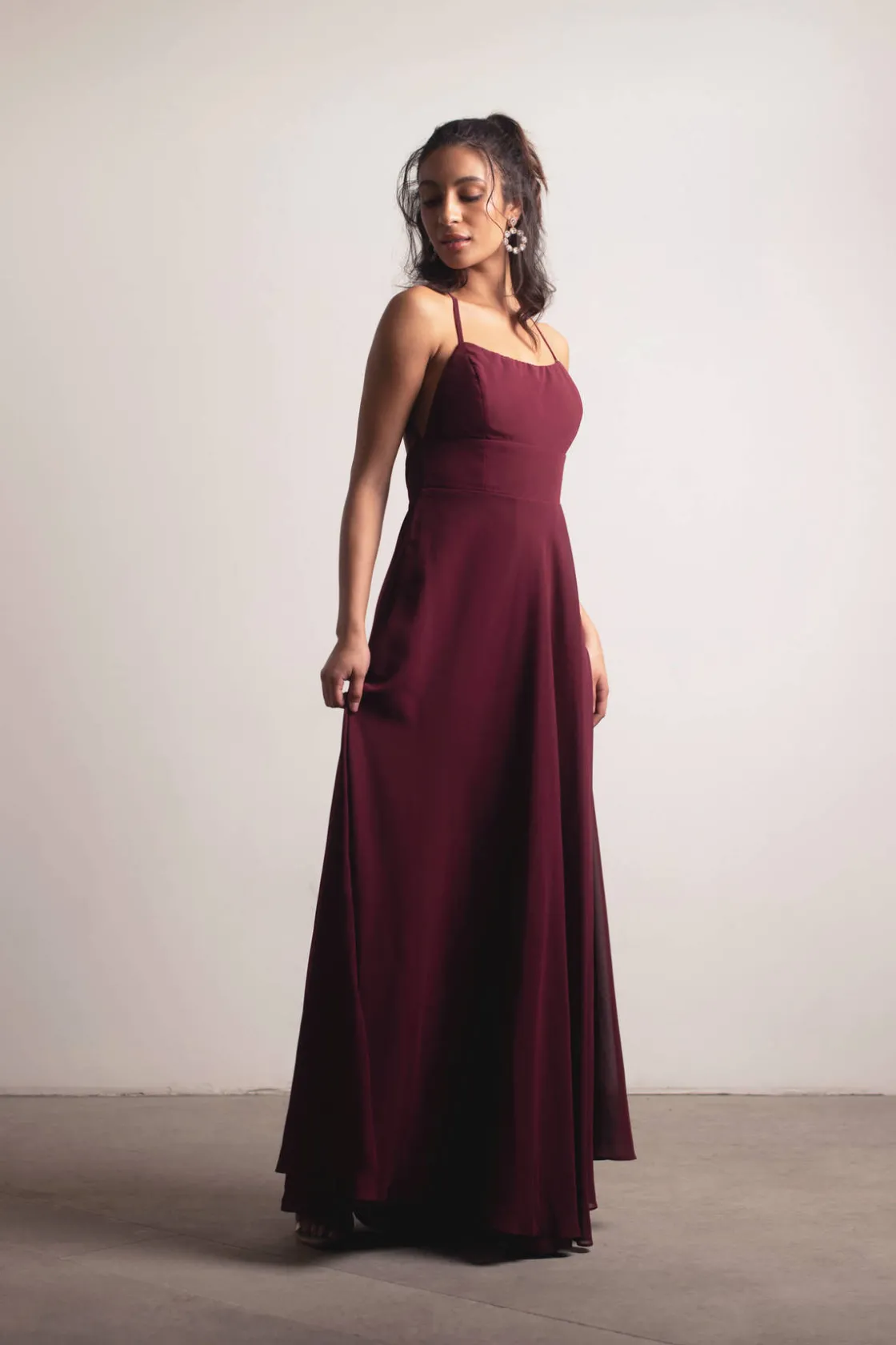 Tobi Know You Love Me High Slit Empire Maxi Dress - Ivory