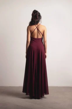 Tobi Know You Love Me High Slit Empire Maxi Dress - Ivory