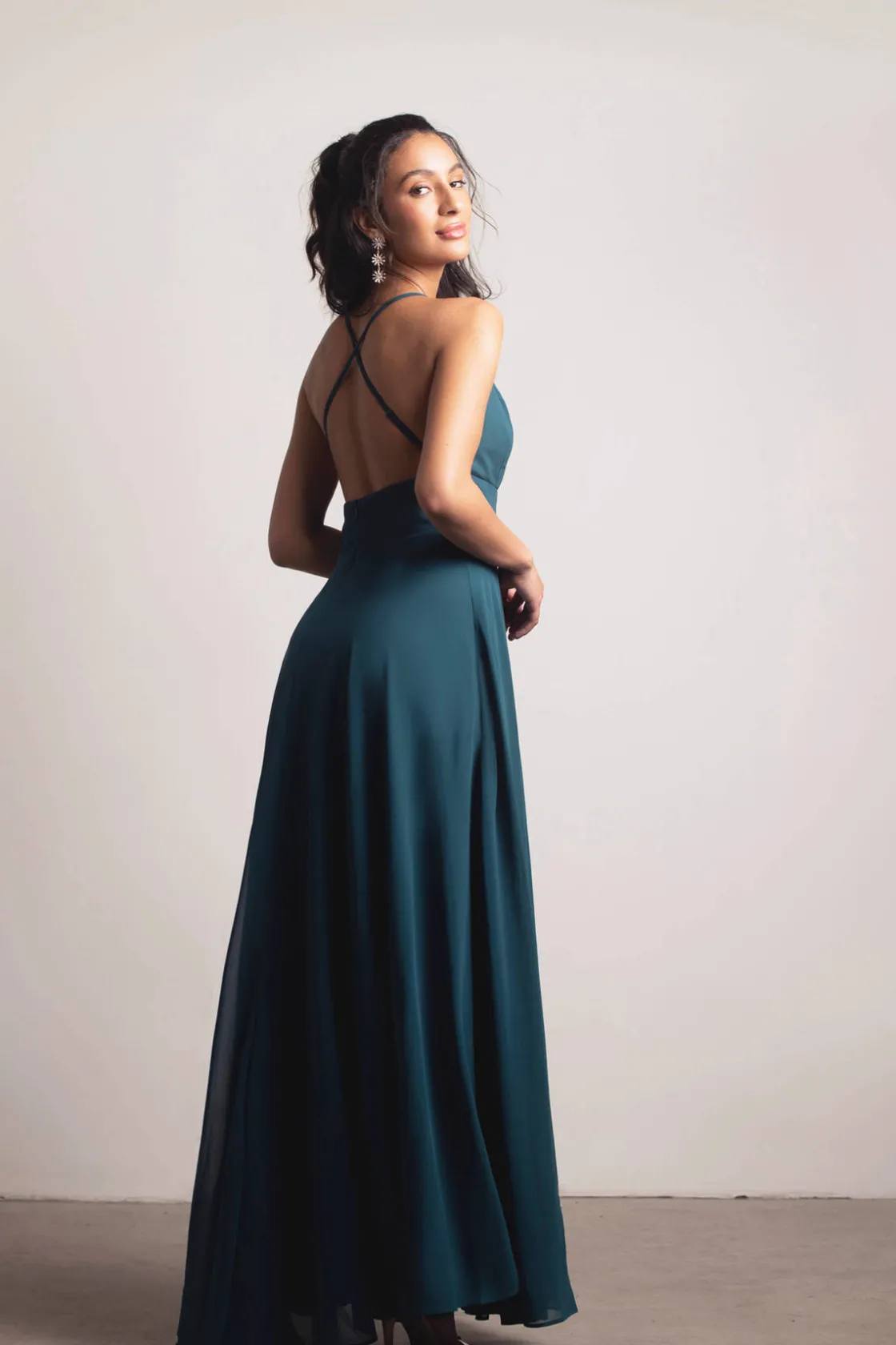 Tobi Know You Love Me High Slit Empire Maxi Dress - Ivory