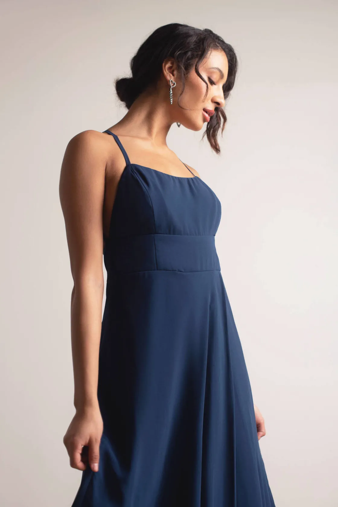 Tobi Know You Love Me High Slit Empire Maxi Dress - Ivory
