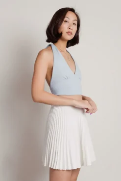 Tobi Kobe Pleated Mini Skirt - Sage