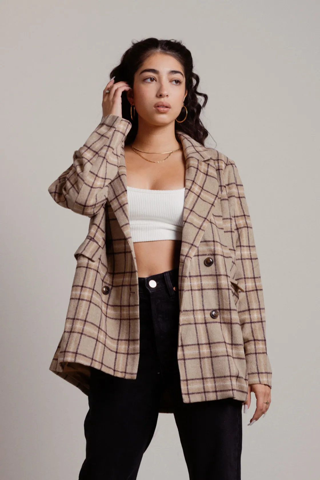 Tobi Korra Plaid Blazer -