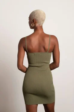 Tobi Kourtney Ribbed Bustier Mini Dress -