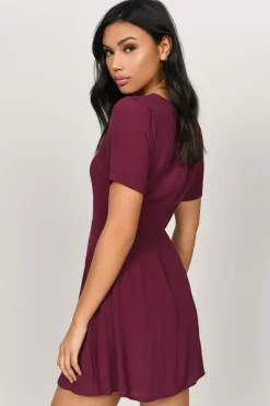 Tobi Kristi Mesh A-line Mini Dress -