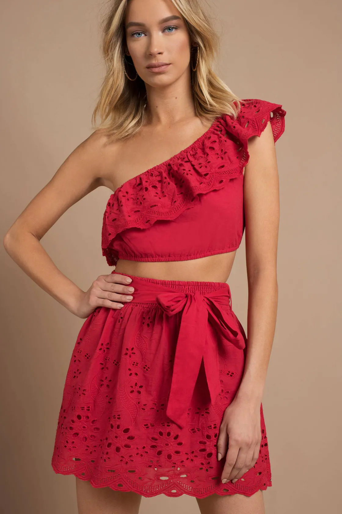 Tobi Kyla Crop Top - Red