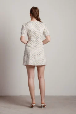 Tobi Kylaa Puff Sleeve Skater Mini Dress -