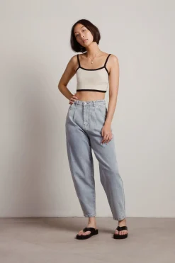 Tobi Ladera Heights Tapered Jeans - Light Wash