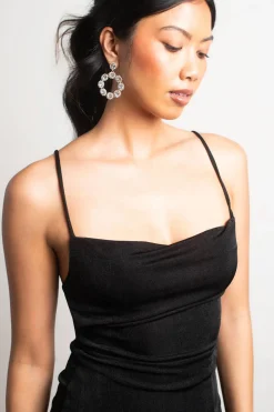 Tobi Last Dance Slit Bodycon Midi Dress - Black